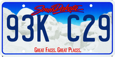 SD license plate 93KC29