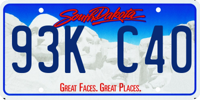 SD license plate 93KC40