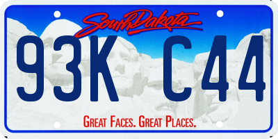 SD license plate 93KC44