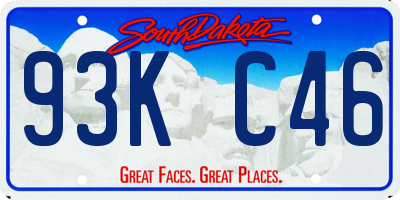 SD license plate 93KC46