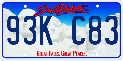 SD license plate 93KC83