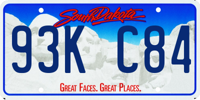 SD license plate 93KC84