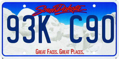 SD license plate 93KC90