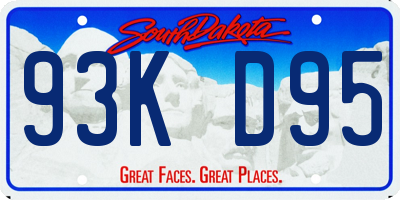SD license plate 93KD95