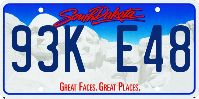 SD license plate 93KE48
