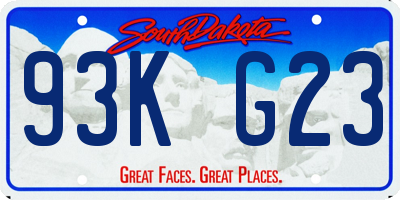 SD license plate 93KG23