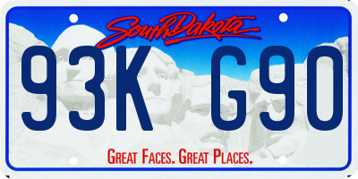 SD license plate 93KG90