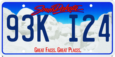 SD license plate 93KI24