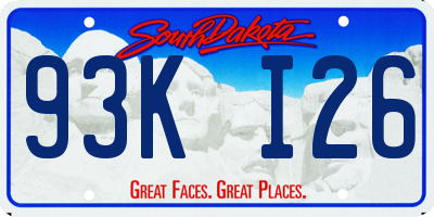 SD license plate 93KI26