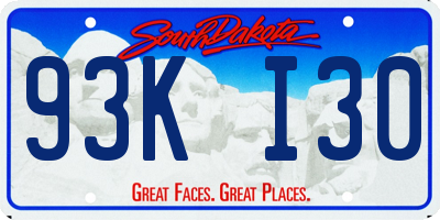SD license plate 93KI30