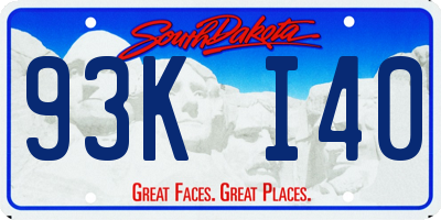 SD license plate 93KI40