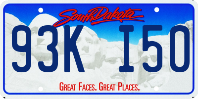 SD license plate 93KI50