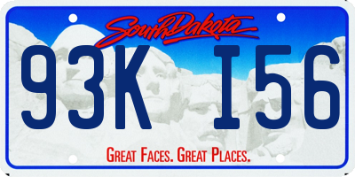 SD license plate 93KI56