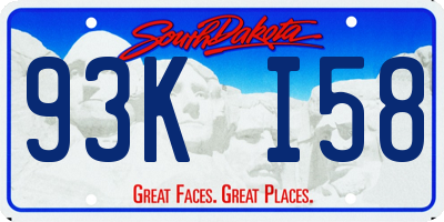 SD license plate 93KI58