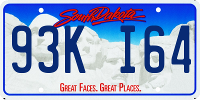 SD license plate 93KI64