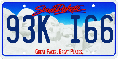 SD license plate 93KI66