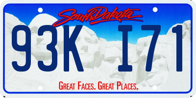 SD license plate 93KI71
