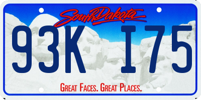 SD license plate 93KI75