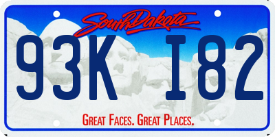SD license plate 93KI82