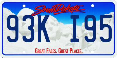 SD license plate 93KI95