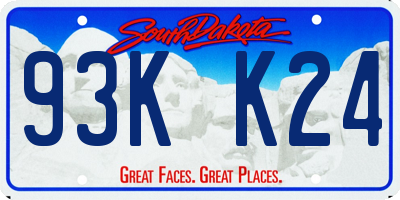 SD license plate 93KK24