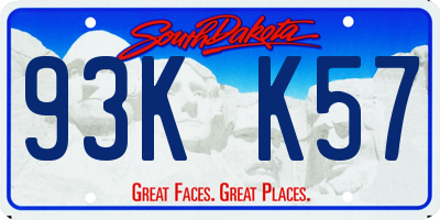 SD license plate 93KK57