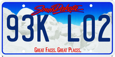 SD license plate 93KL02