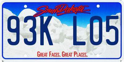 SD license plate 93KL05