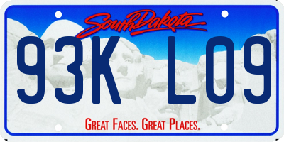 SD license plate 93KL09