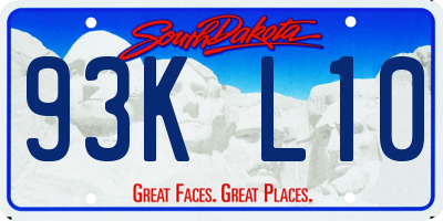 SD license plate 93KL10