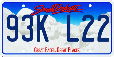 SD license plate 93KL22