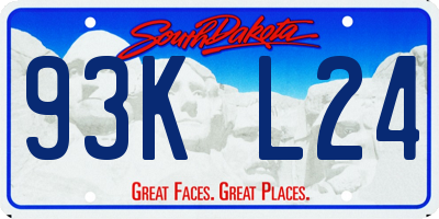 SD license plate 93KL24