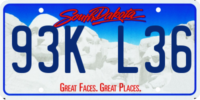 SD license plate 93KL36
