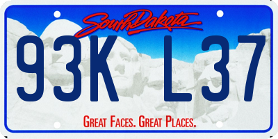 SD license plate 93KL37