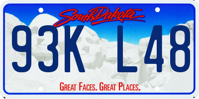 SD license plate 93KL48