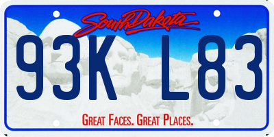 SD license plate 93KL83