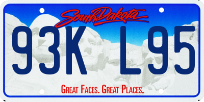 SD license plate 93KL95