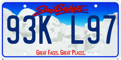 SD license plate 93KL97