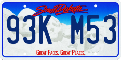 SD license plate 93KM53