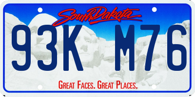 SD license plate 93KM76