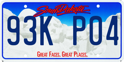 SD license plate 93KP04