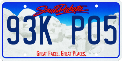 SD license plate 93KP05