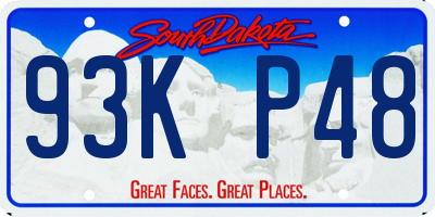 SD license plate 93KP48
