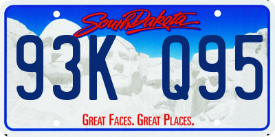 SD license plate 93KQ95