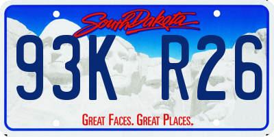 SD license plate 93KR26