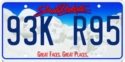 SD license plate 93KR95