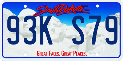 SD license plate 93KS79