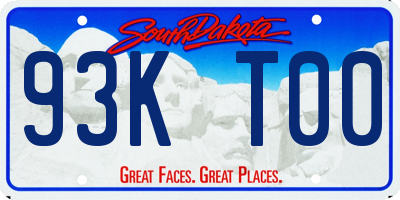 SD license plate 93KT00