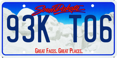 SD license plate 93KT06