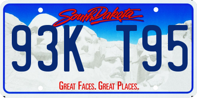 SD license plate 93KT95